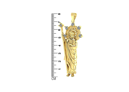 Fashionable Saint Jude Pendant with CZ's